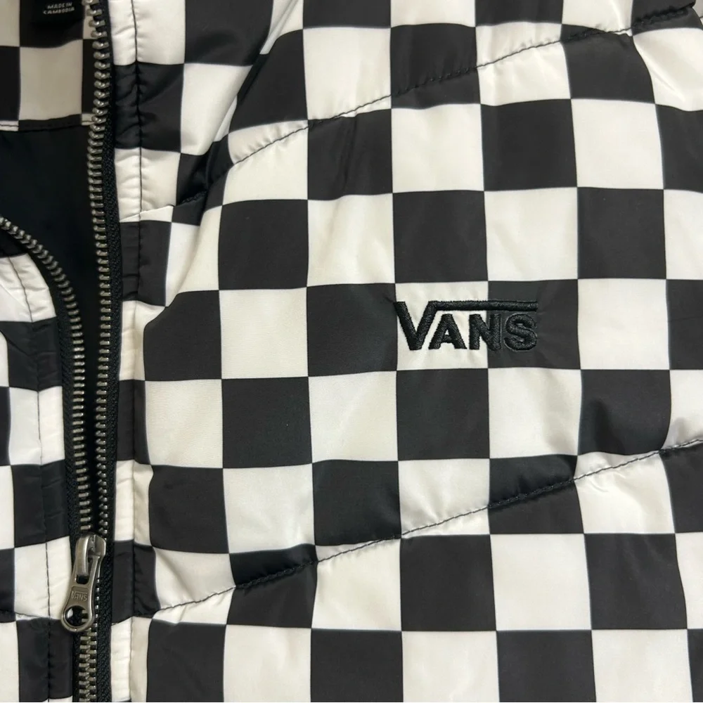 NWOT Vans Foundry Print MTE Black & White Checkerboard Print Puffer Jacket - Picture 16 of 16